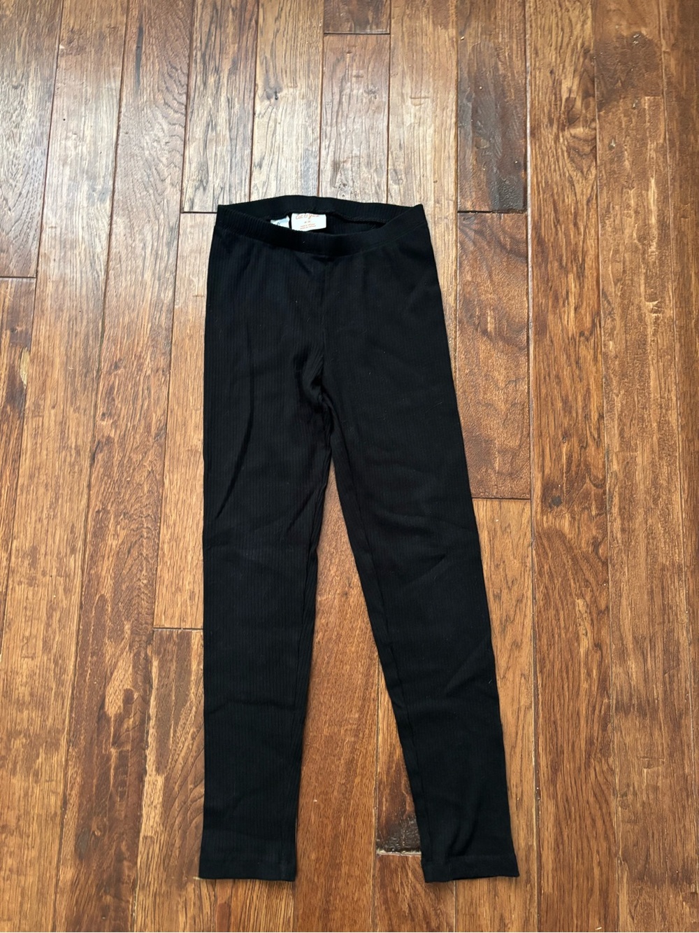 Cat & Jack 8 Medium M Black Ribbed Leggings Pants Girls